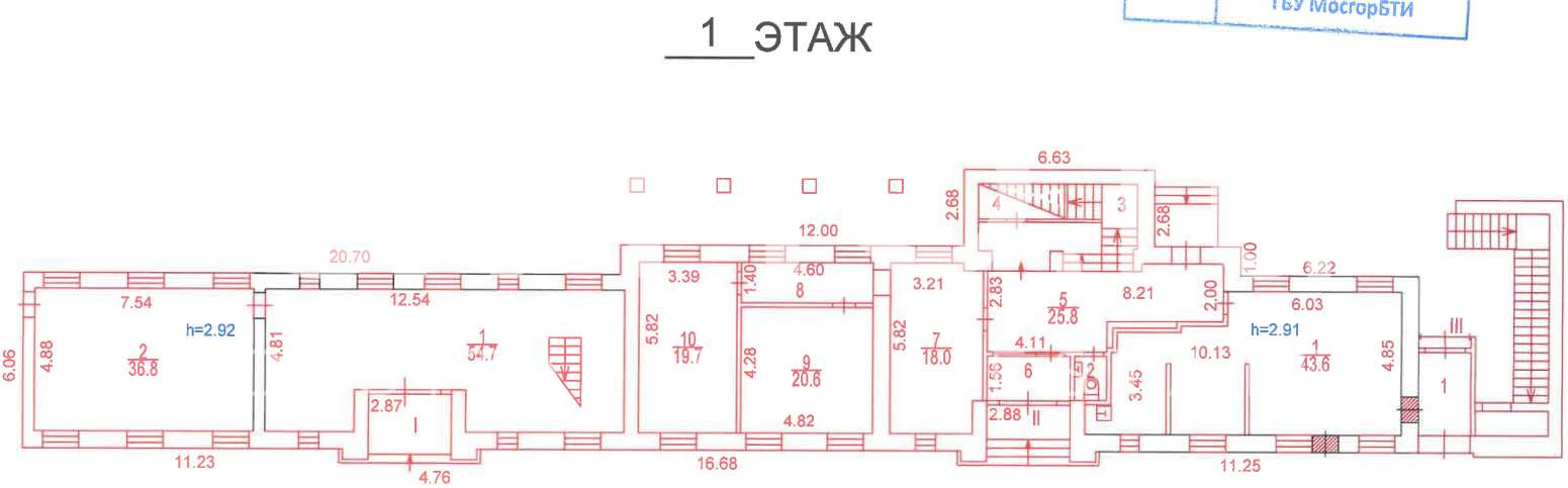 Планировка офиса 295-595.8 м², 1 этаж, ОСЗ «Шмитовский пр-д, 3, стр. 2»